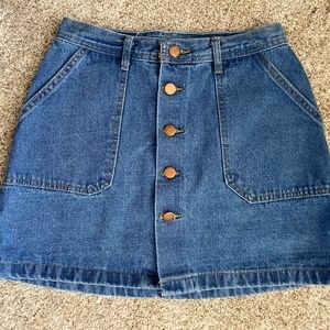 Jean button down skirt size M